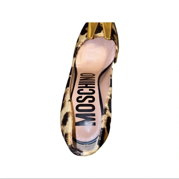 Moschino Leopard Print Genuine Calf Hair Pump Size 35 - Picture 4 of 11